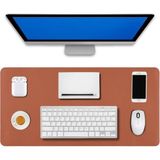 L Deri Mouse Pad,ofis Mouse Pad,masa Matı Sümen,konforlu Mouse Pad,çift Yönlü Mouse Pad (Kahverengi) - Altın