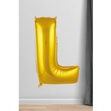 L Harfi Folyo Balon Gold 100 Cm 40 İnç 1 Metre Altın