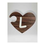 L Harfi (Sağ Parça) – Ahşap Puzzle Kalp Harf Magnet – Buzdolabı Süsü – İkili Uyumlu (kod:1018)