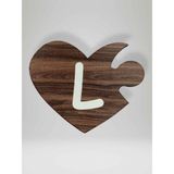 L Harfi (Sol Parça) – Ahşap Puzzle Kalp Harf Magnet – Buzdolabı Süsü – İkili Uyumlu (kod:1017)