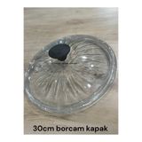 L K Laurel Kitchen 30cm büyük boy tencere tava cam kapağı ısıya dayanıklı borcam tava tencere kapak