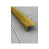 L Model Metal Merdiven Basamak Profili Çıtası Köşebent Bitim Profil Altın Gold Rengi 4cm*2cm*2.7m