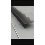 L Model Metal Merdiven Basamak Profili Çıtası Köşebent Bitim Profil Siyah 4CM*2CM*1,35M