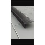 L Model Metal Merdiven Basamak Profili Çıtası Köşebent Bitim Profil Siyah 4cm*2cm*2.7m