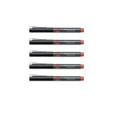 L Needle Point Roller 0.5Mm Iğne Uçlu Kalem Kırmızı ( 5 Adet)