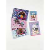 L.o.l. Surprise & Barbie Temalı Defter Seti - 3 Adet L.o.l. Spiralli Defter + Barbie Not Defteri + Kedi Figürlü Güzel Yazı Defteri - Çoklu