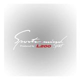 L200 Sports Mind Oto Sticker 30 cm x 11 cm Beyaz yazı 293