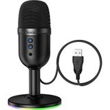L25 Bright 360 Derece Rgb USB Yayıncı Masaüstü Mikrofonu - Siyah - Genel - Renkli
