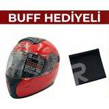 L55 Full Face Motosiklet Kaskı – Ece 22.06 Sertifikalı, Agresif Tasarım, Vizörlü | R&N STORE - XL - Parlak Kırmızı