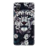 L7 ile Uyumlu Kılıf Resimli Desenli Baskılı Silikon ile Uyumlu Kılıf Flowers Snow Leopard 1335