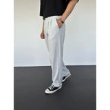 LA 1 END Gri Pileli Baggy Kumaş Pantolon - S