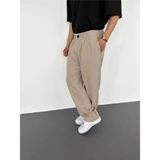 LA 1 END Siyah Pileli Baggy Kumaş Pantolon - XL - Bej - Krem