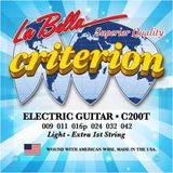 La Bella Lb-C200t Elektro Gitar Teli (09-42) | Kristal Naylon Diskantlar Gümüş Sarım Baslar