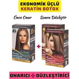 La Benedic Ekonomik 3'lü Keratin Botox Onarıcı ve Düzleştirici Full Set (Açık Renkli Saçlar Için)
