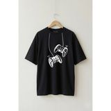 La Bjorn Oversize Unisex Siyah Kara Şövalye Batman Logo Grafik Tasarım T-Shirt