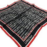La Boutique 1631-01 Siyah Harf Desenli Sura İpek Eşarp