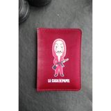 La Casa De Papel Vegan Deri Pasaport Kılıfı Bordo Rengi