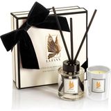 La Fann Rose & Vanilla Çubuklu Oda Kokusu 100 ml ve Kokulu Mum 70 G Mini Lüksler Ev Hediye Seti - Krem - Standart