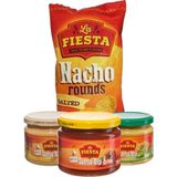 La Fiesta Film Paketi (Sade Yuvarlak Tortilla Cips, Çedar Peynirli Dip Sos, Guacamole Dip Sos, Salsa Dip Sos) - 300 gr