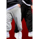 La Gizzia Siyah Gri Geniş Kalıp Düz Renk Oversize Eşofman Siyah Gri Renk Oversize Eşofman - 2XL - Siyah - Gri