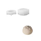 La Isla Bonita Shell Secret Box Silikon Kalıp Seti, Mum Cam Silikon Kalıp Beton Çimento DIY Ev Dekorasyonu (SH1429-1-2)