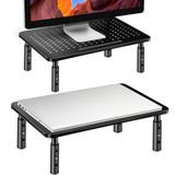 La Jaco 2 Monitör için Monitör Standı Yükselticileri, Kalem Tutuculu 3 Yüksekliği Ayarlanabilir Monitör Standı, Ofis, Ev, Okul Malzemeleri için Çift Monitör Yükseltici Dizüstü Bilgisayar Yükselticisi,