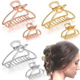 La Jolie Jasmin 6 Paket Metal Saç Pençe Klipsi, Kadın Kalın Saç Yakalama Barrette, Büyük ve Mini Kaymaz Saç Çenesi Kelepçe Klipsler Stil Moda Aksesuarları Kadınlar Kızlar için