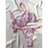 La Linaa Olivia Lila Pudra Kadın Bralet Takım - 75B - Lila - Pudra