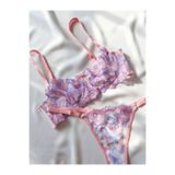 La Linaa Olivia Lila Pudra Kadın Bralet Takım - 90B - Lila - Pudra