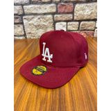 La Los Angeles Nakış Hip Hop Snapback Rapper Basket Cap Şapka Bordo