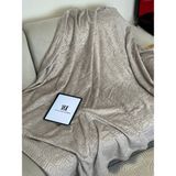 La Lune Home Peluş Battaniye Baskılı - 130 x 170 cm - Gri