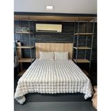 La Lune Home Tavşan Tüyü Yatak Örtüsü - Krem - 220 x 240 cm