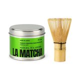 La Matcha Neon Series Premium Matcha 30 G + Matcha Whisk (Chasen) - Bitki Çayı