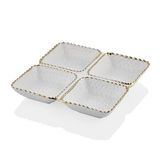 La Medore 1STV-029 Hammered 4'lü White Gold Çerezlik