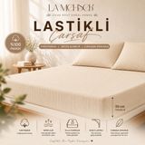 La Mehser %100 Pamuklu 30 Köşe Lastikli Çarşaf - Bej - 200x200