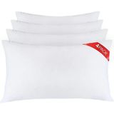 La Mehser 4 Adet Otel Yastığı Silikon Yastık 50X70 Saf Silikon Elyaf Dolgulu Yüksek Kalite Uyku Yastığı - 50 x 70 cm - Beyaz