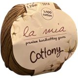 La Mia Cottony El Örgüsü İpi,%100 Pamuk, 50 Gr / 120 Mt, Kahverengi
