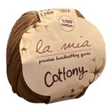 La Mia Cottony Premium El Örgüsü İpi,%100 Pamuk, 50 gr / 120 mt, Kahverengi