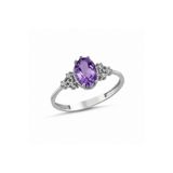 LA MİA FELİCİTA 925 Ayar Gümüş Ametist Renk Oval Taşlı Pırlanta Montür Rodyum Kaplama Kadın Yüzük – Lavender Elegance