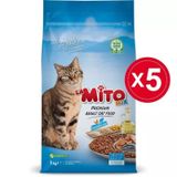 La Mito 5x1 kg Mix Tavuklu ve Balıklı Yetişkin Kedi Maması