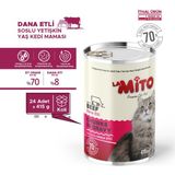 La Mito Soslu Dana Etli Yaş Kedi Maması 415GR x 24 Adet