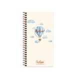 La Plume Çizgisiz Balon Telli Defter 10x19 Cm Krem Renk Kağıt 80 Yaprak Kalın Kapaklı