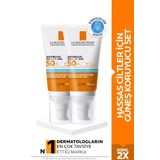 La Roche-Posay Anthelios Uvmune Hassas Ciltler Yüksek Korumalı SPF50+ 2x50 ml Yüz Güneş Kremi