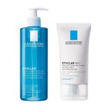 La Roche Posay Effaclar Jel 400 ml + Effaclar Mat Nemlendirici 40 ml, Yüz Temizleyici Seti