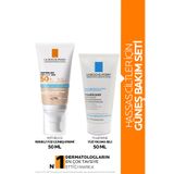 La Roche Posay Hassas Ciltler İçin Güneş Bakım Seti: Anthelios Renkli Yüz Güneş Kremi & Toleriane Temizleme Jeli