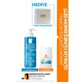 La Roche Posay Makyaj Çantası Hediyeli Günlük Güneş Bakım Seti:Effaclar Temizleme Jeli&Anthelios UVAIR Güneş Kremi