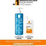 La Roche-Posay Yağlı Ciltler İçin Güneş Bakım Seti 2'li Yüz Temizleme Jeli ve Güneş Kremi
