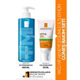 La Roche Posay Yağlı Ciltler İçin Güneş Bakım Seti: Effaclar Temizleme Jeli 400ml & Anthelios Yüz Güneş Kremi 50ml