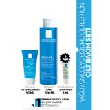 La Roche Posay Yağlı ve Sivilceye Eğilimli Ciltler Cilt Bakım Seti: Effaclar Tonik & Temizleme Jeli & Bakım Kremi