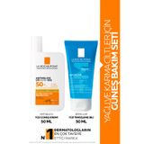 La Roche Posay Yüz Cilt Bakım Seti: Anthelios Uvmune Fluid Güneş Kremi SPF50+& Effaclar Yüz Temizleme Jeli
